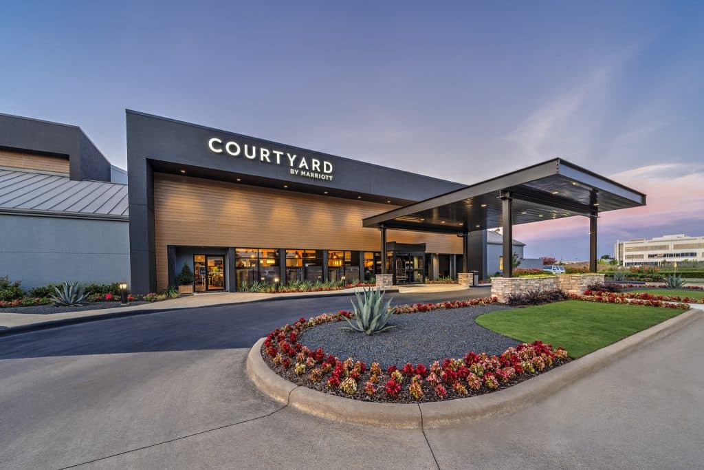 Commercial renovation of DFW Courtyard Marriott North port a cachere for a more sturdy appealing structure
