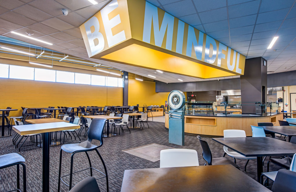 Texas A and M University Prairie View completed design build renovation with multiple areas for eating