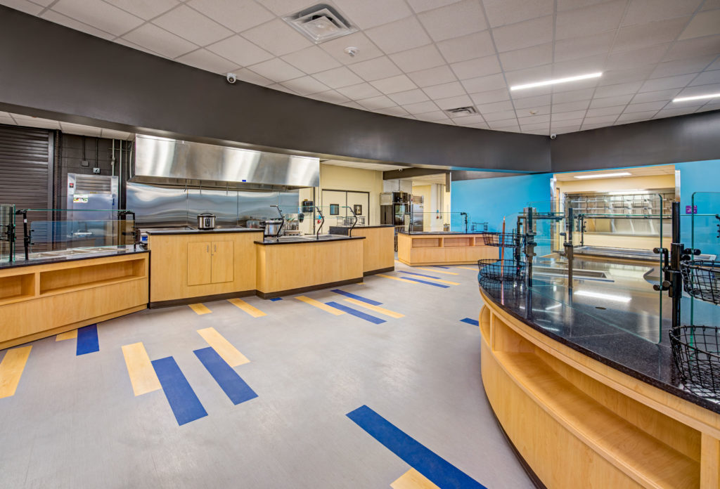 Completed café of Texas A and M Prairie View after designbuild renovation