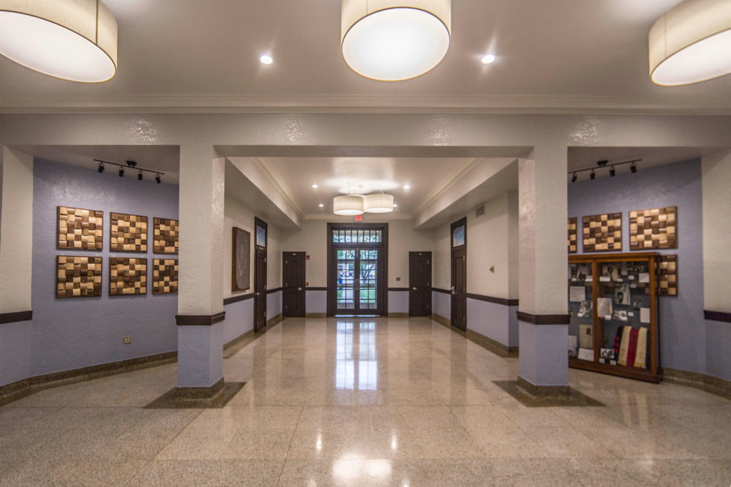 Texas A&M University Commerce Hall of Languages completed commercial design build renovation of mail entrance of the hall