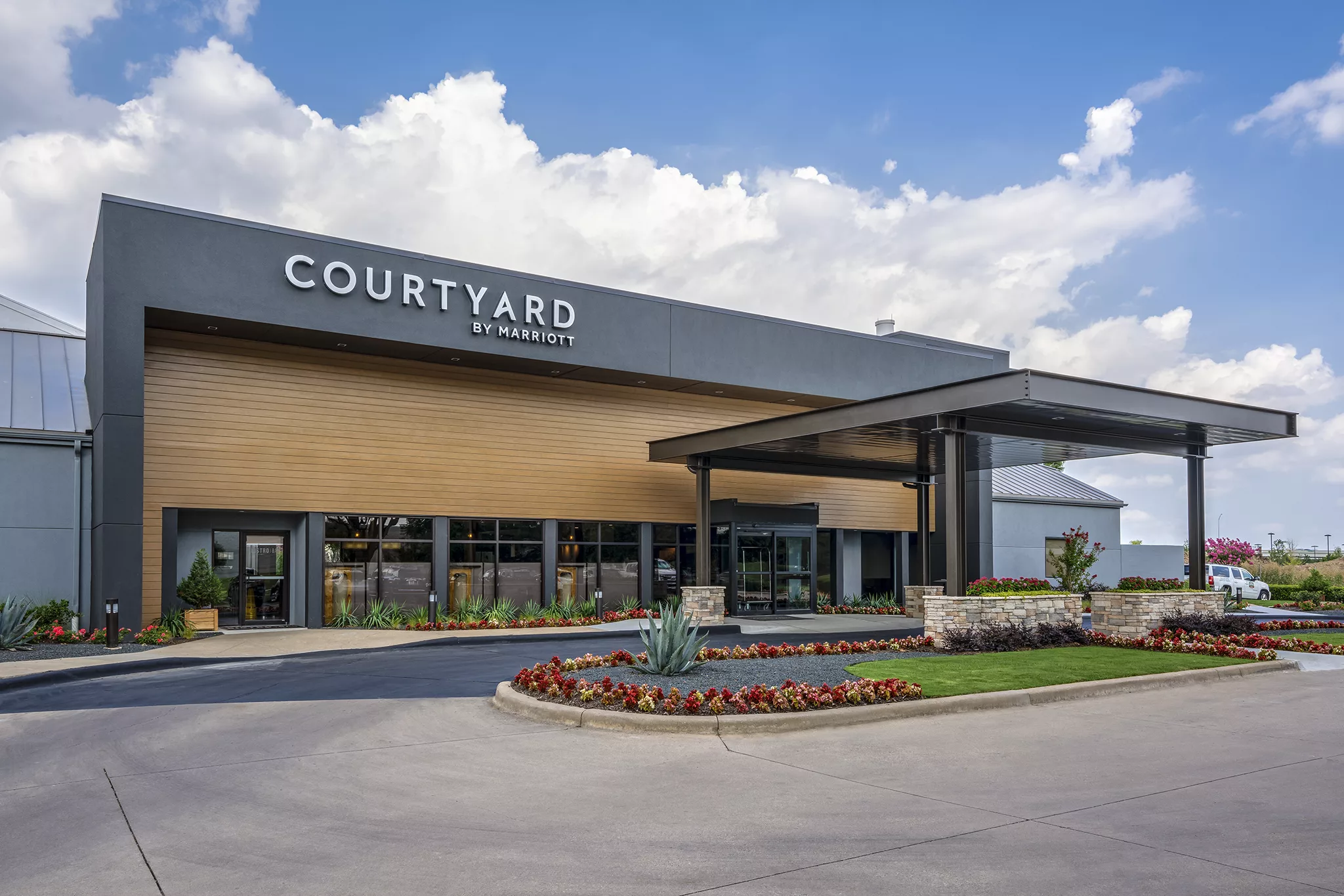 design build completion of the exterior renovation of hotel in Grapevine Texas