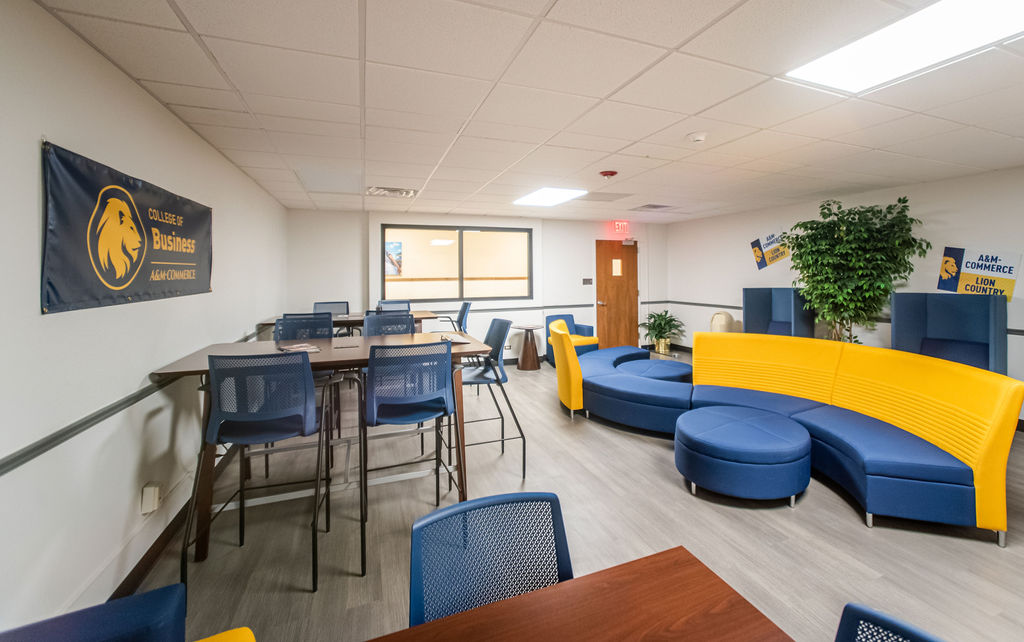 Print 5 JOC completed project at Texas AM Commerce showing the inside of the student area