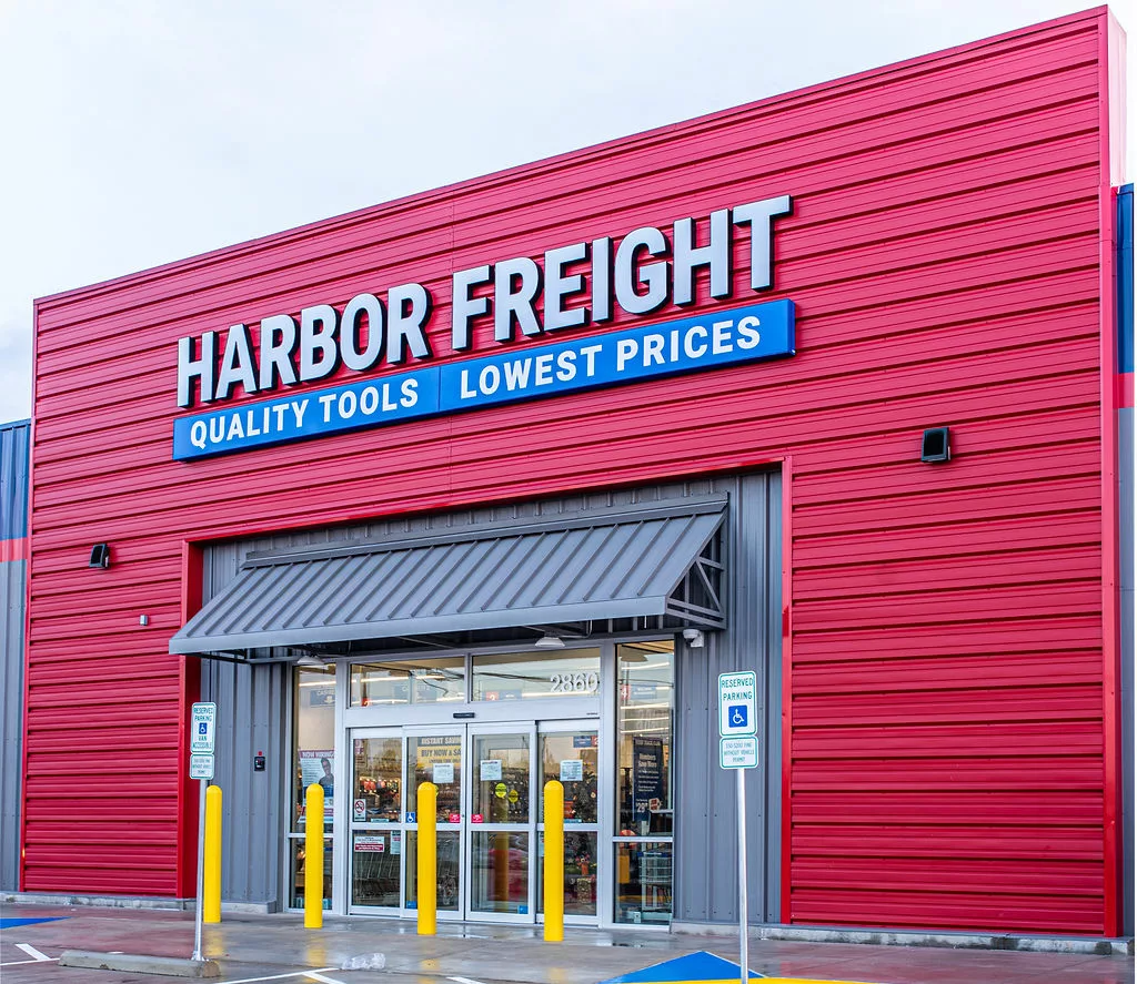 Completed construction Harbor Freight Paris TX red store front